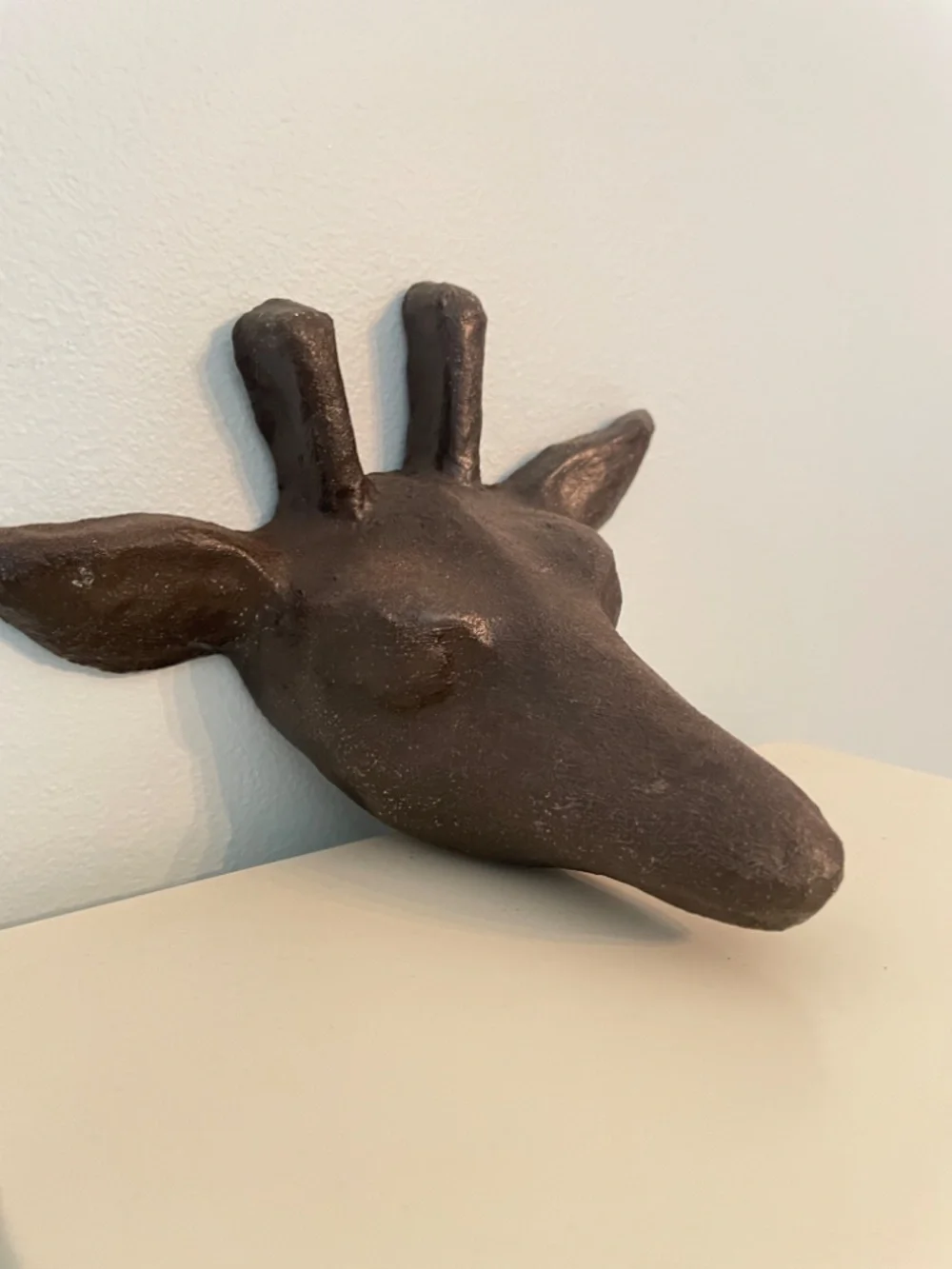 Vintage Papier-Mâché Giraffe / Safari Head Wall Decor